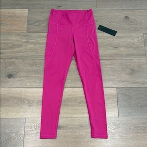 SAVVI Pink Saga High Rise Pocket Active Workout Gym Studio Yoga Leggings Size XS